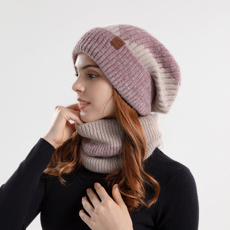 Minimal Knitted Hat & Scarf Set