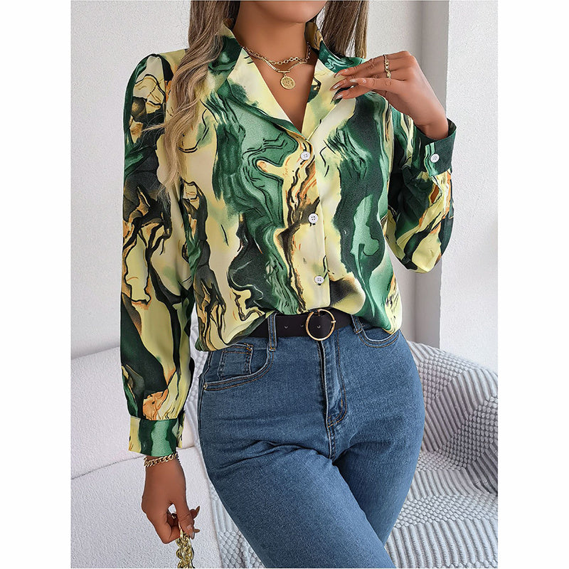 Women Fashion Button Down Shirts V