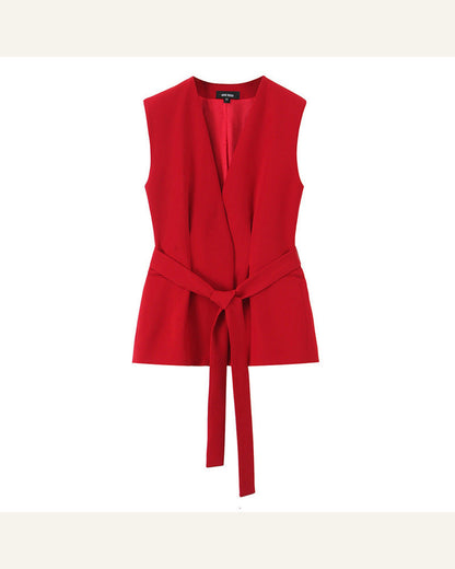 Belted Vest & Flared Trouser Separates — detail view