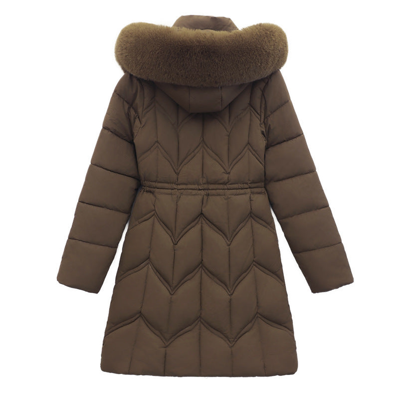 Mid-length Fur Collar Cotton Jacket