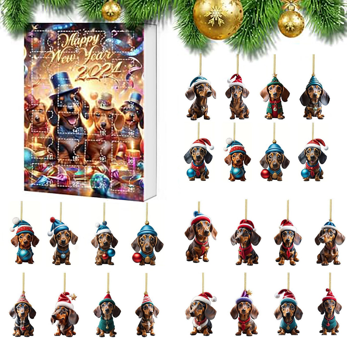 Christmas Countdown Pet Pendant Acrylic Home