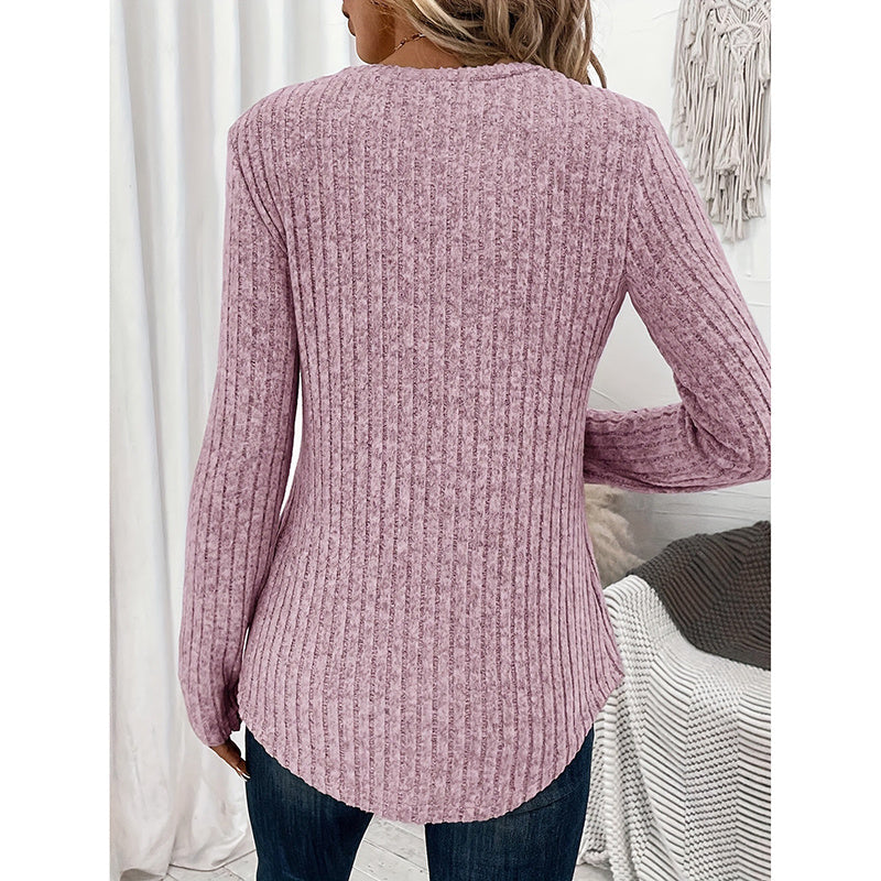 Women's Ribbed Knit Tunic Shirt