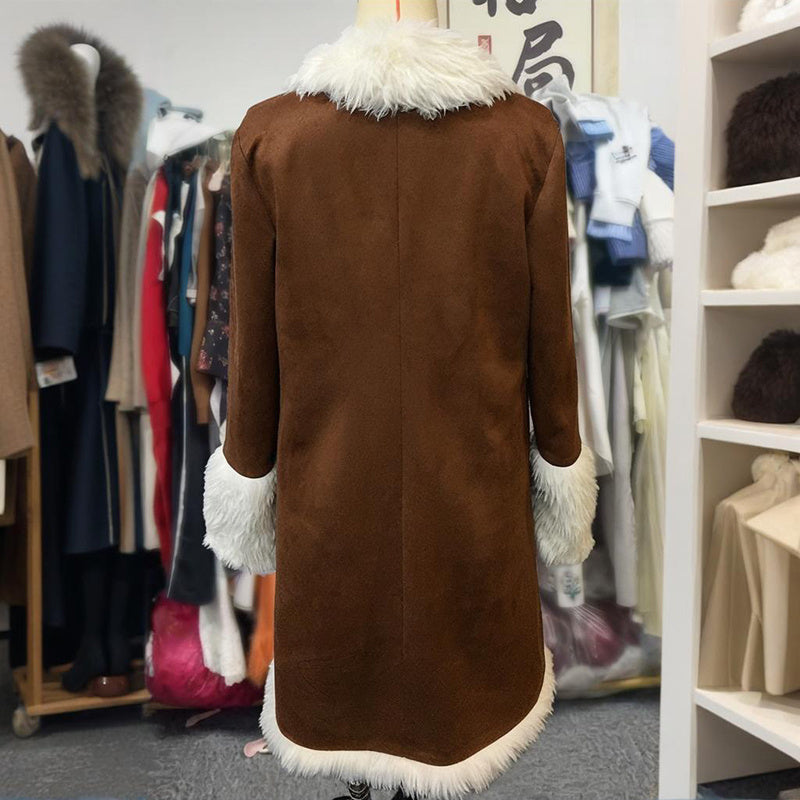 Women's Plush Fur Collar Coat