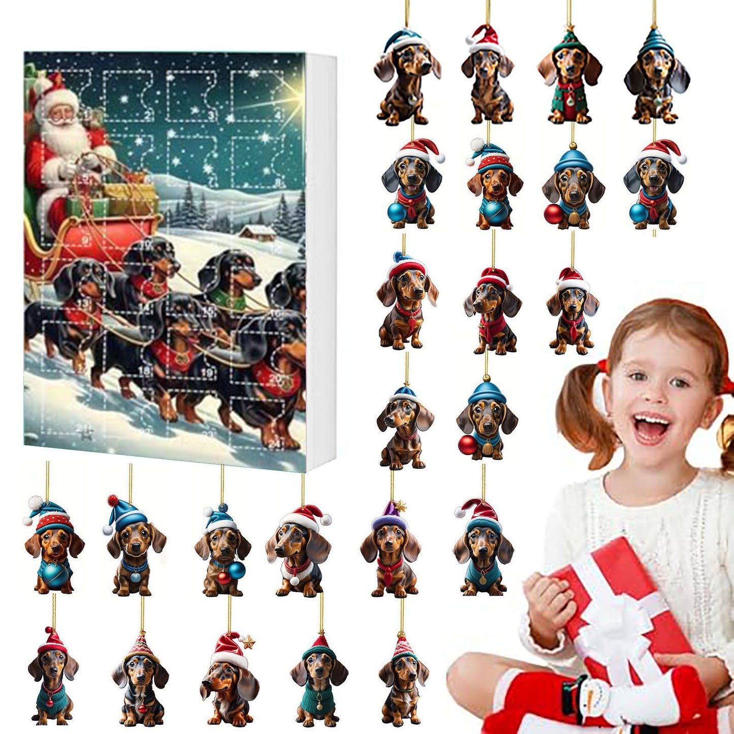 Christmas Countdown Pet Pendant Acrylic Home