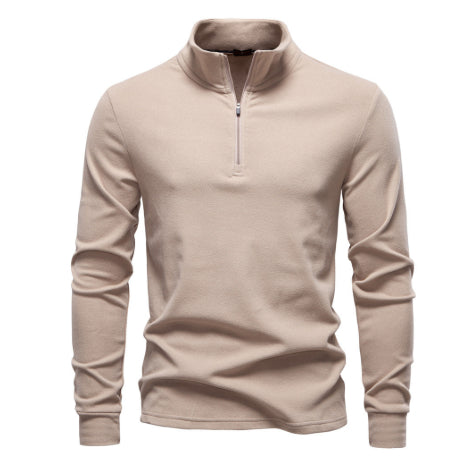 Men's Slim Fit Half-Zip Knitwear Top - Long Sleeve Cardigan