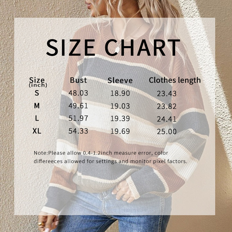 Women's Striped Color Block Sweater