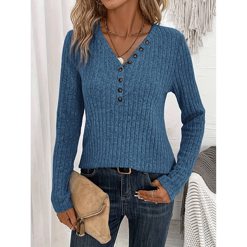 Women's Ribbed Knit Tunic Shirt