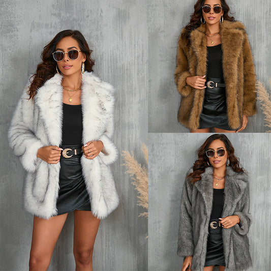 Women's Fur Collar Coat