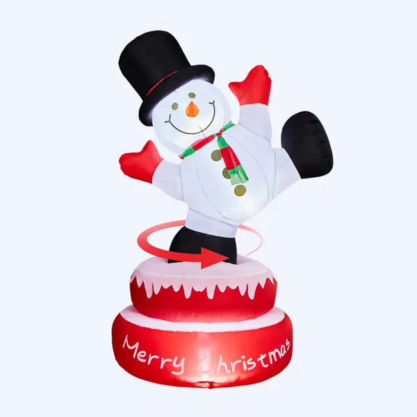 4.8ft Rotating Snowman Inflatable Christmas LED