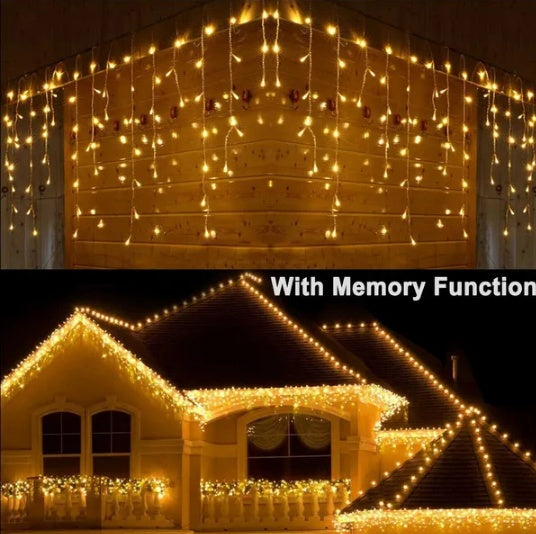 Minimal LED Icicle Curtain Lights
