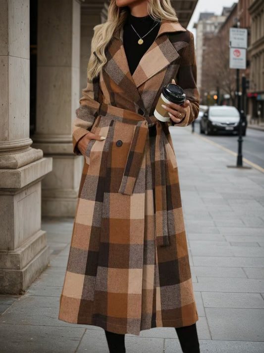 Women's Woolen Double-Breasted Coat - 2026 Winter Collection Long Outerwear