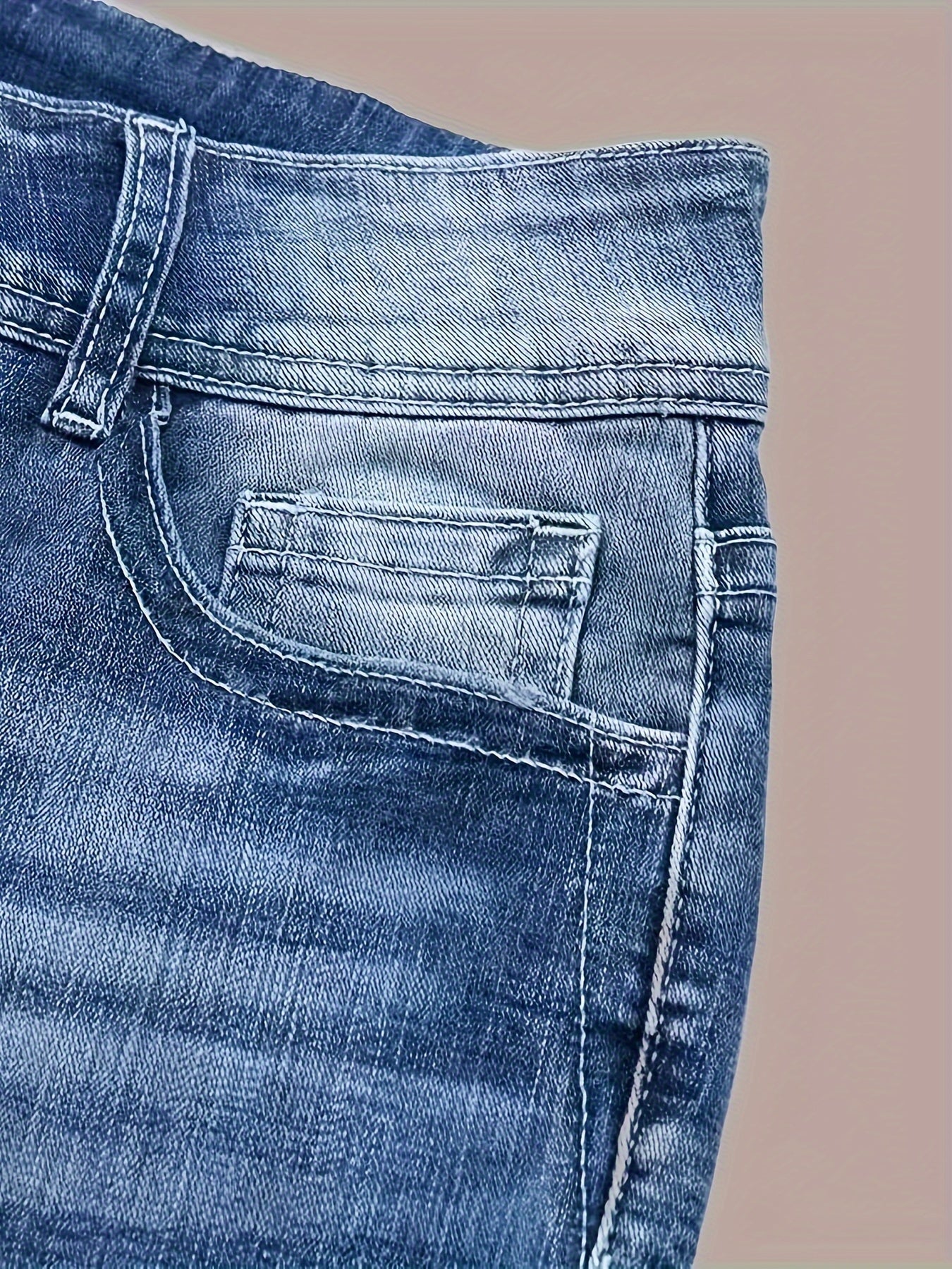 Embroidered Bell Bottom Jeans