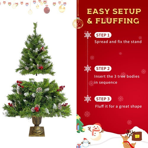 Minimal Pre-Lit Christmas Tree Set