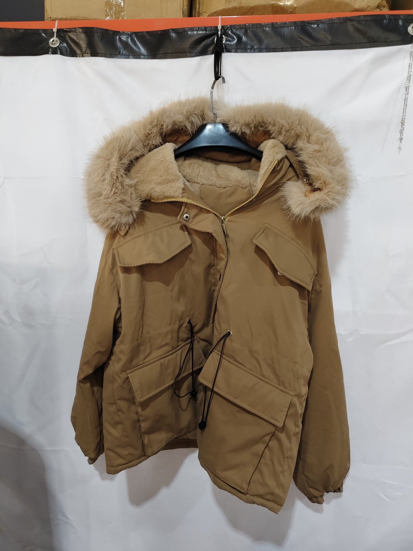 Faux Fur Collar Parka