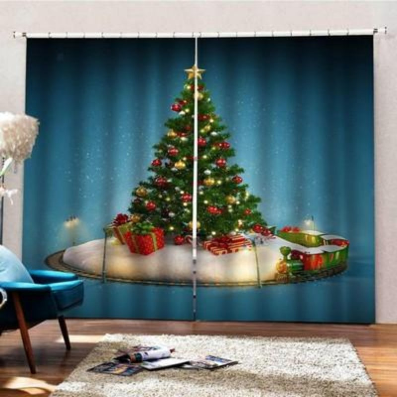 Minimal Christmas Pattern Curtains