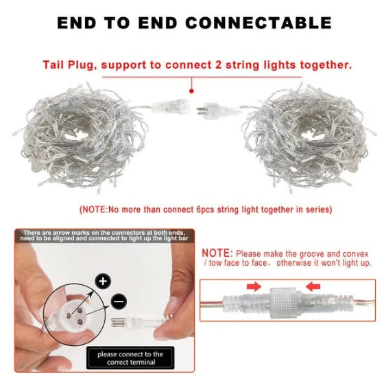 Minimal LED Icicle Curtain Lights