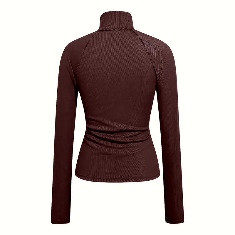 Women's Ribbed Turtleneck Top