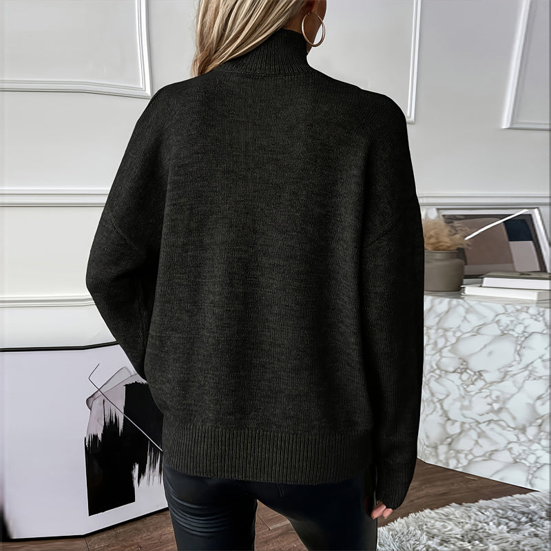 Women's Off-Shoulder Turtleneck Sweater