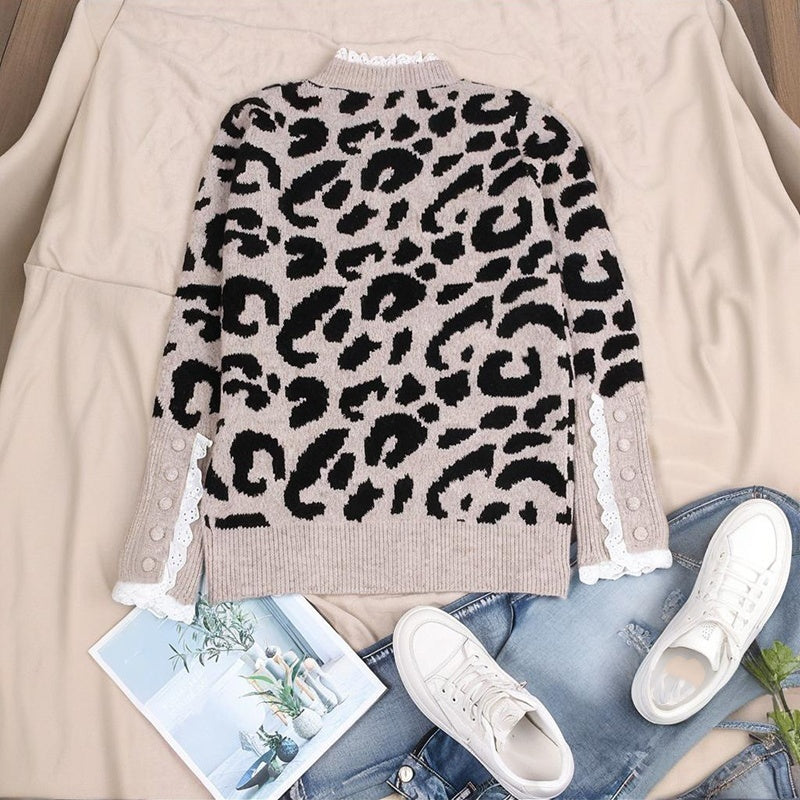Women's Leopard Print Sweater
