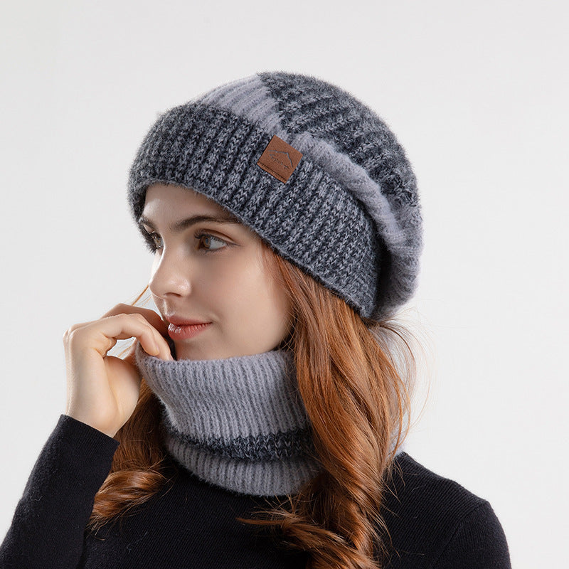 Minimal Knitted Hat & Scarf Set