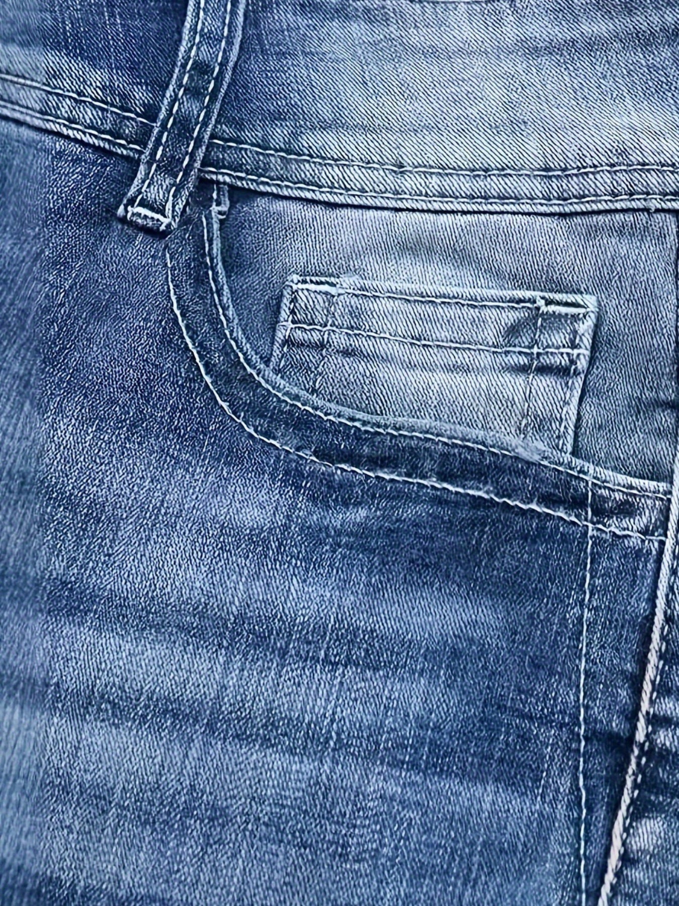 Embroidered Bell Bottom Jeans