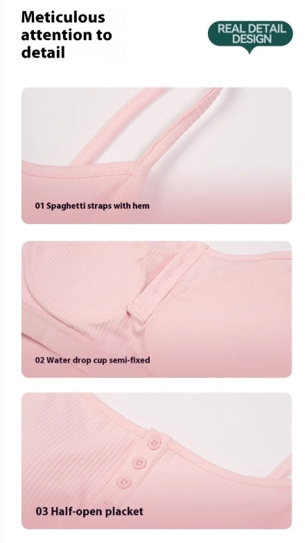 Square Neck Built-In Bra Cami Top