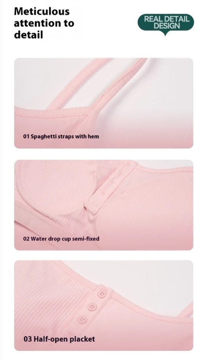 Square Neck Built-In Bra Cami Top