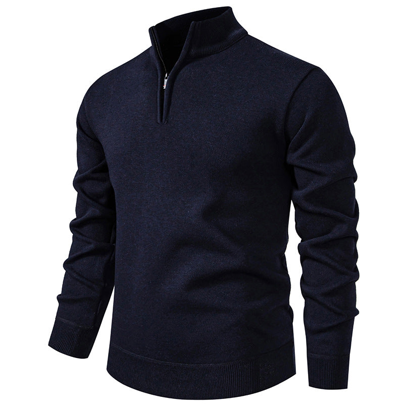 Men's Slim Fit Half-Zip Knitwear Top - Long Sleeve Cardigan