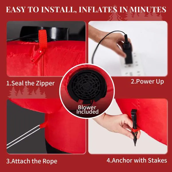 4.8ft Rotating Snowman Inflatable Christmas LED