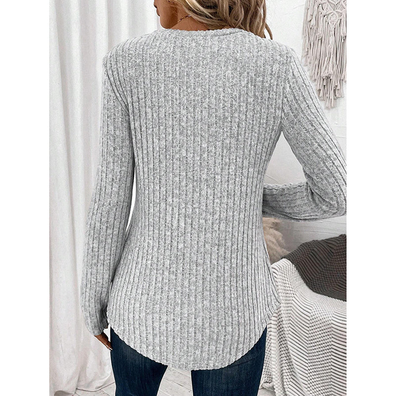 Women's Ribbed Knit Tunic Shirt