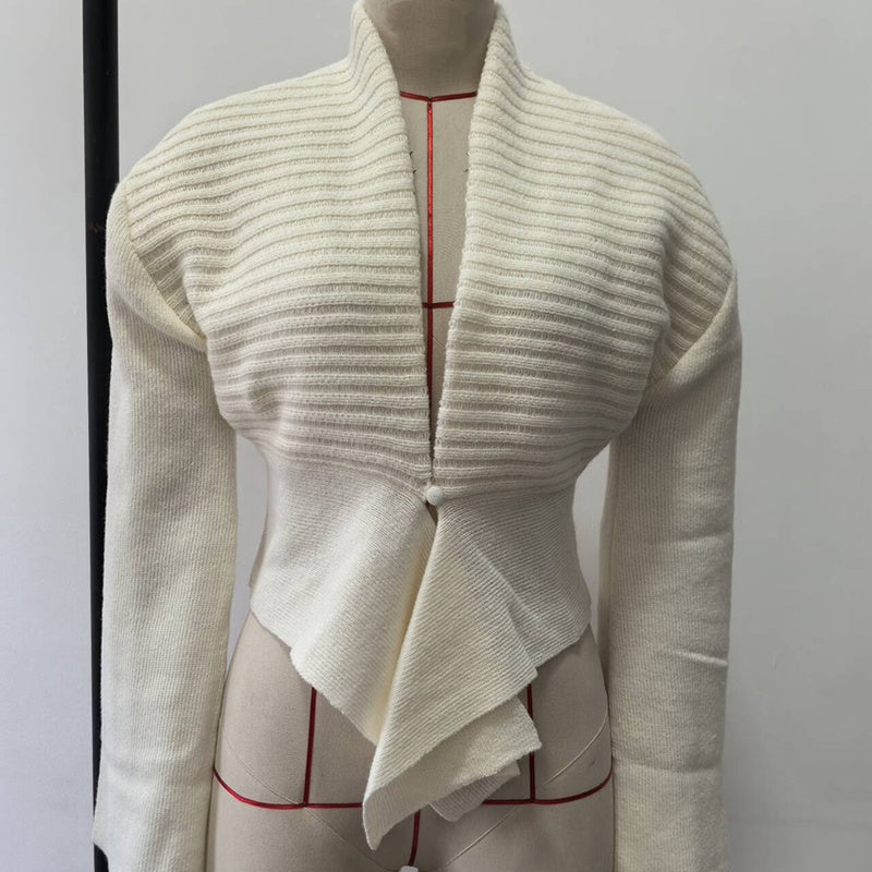 Women's Minimal Irregular Hem Cardigan