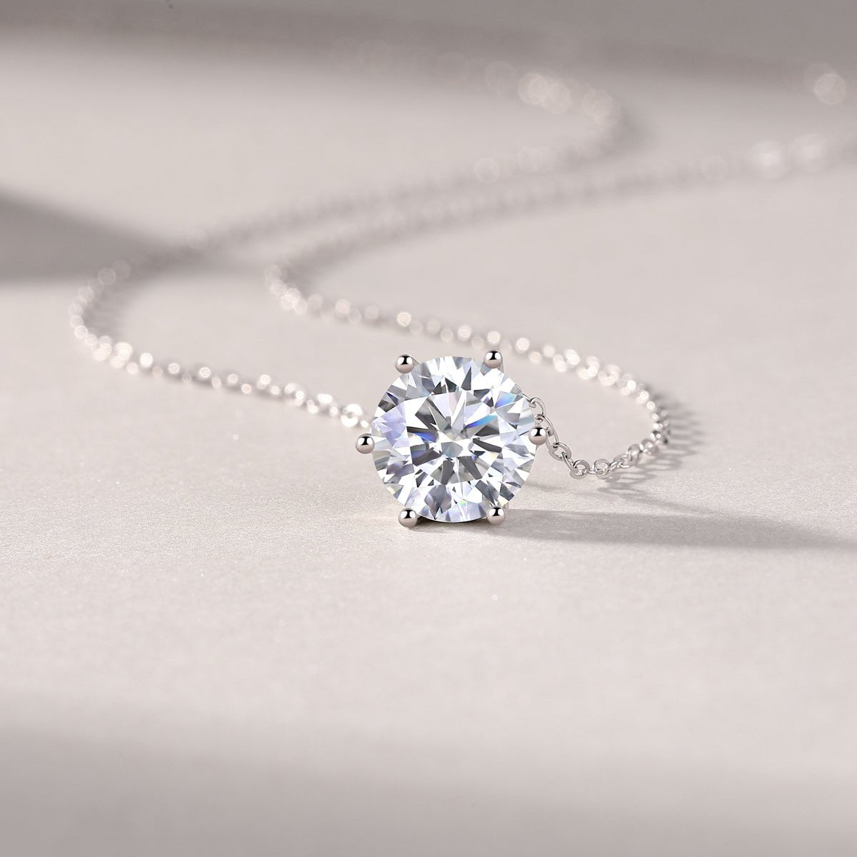 Afternoon Rose Moissanite Diamond Pendant Necklace – Minimal Elegance | The Simple Co – Necklaces (Minimalist / Statement / Unis, minimalist style, quiet luxury aesthetic, modern essential – The Simple Co.