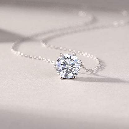 Afternoon Rose Moissanite Diamond Pendant Necklace – Minimal Elegance | The Simple Co – Necklaces (Minimalist / Statement / Unis, minimalist style, quiet luxury aesthetic, modern essential – The Simple Co.