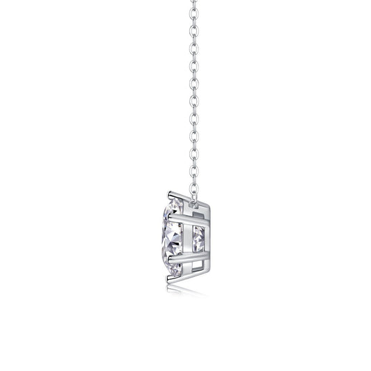 Afternoon Rose Moissanite Diamond Pendant Necklace – Minimal Elegance | The Simple Co – Necklaces (Minimalist / Statement / Unis, minimalist style, quiet luxury aesthetic, modern essential – The Simple Co.