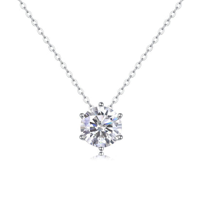 Afternoon Rose Moissanite Diamond Pendant Necklace – Minimal Elegance | The Simple Co – Necklaces (Minimalist / Statement / Unis, minimalist style, quiet luxury aesthetic, modern essential – The Simple Co.