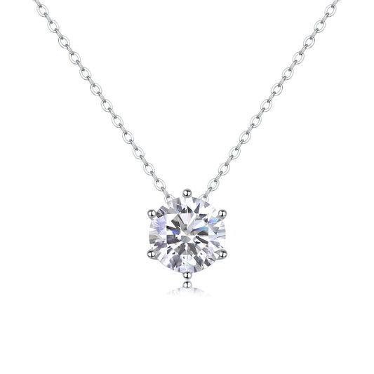 Afternoon Rose Moissanite Diamond Pendant Necklace – Minimal Elegance | The Simple Co – Necklaces (Minimalist / Statement / Unis, minimalist style, quiet luxury aesthetic, modern essential – The Simple Co.
