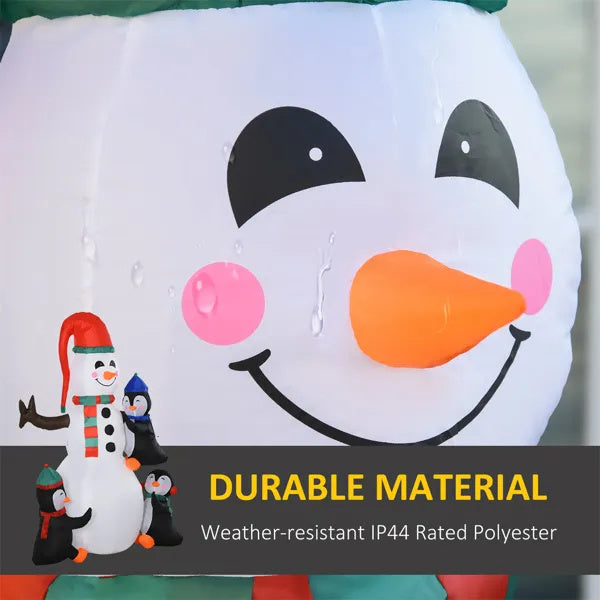 6ft Inflatable Christmas Snowman Penguins LED