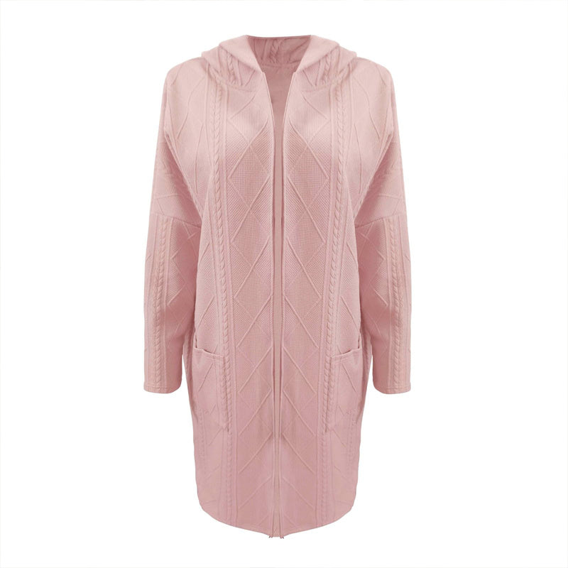 Women's Minimal Textured Hooded Jacket