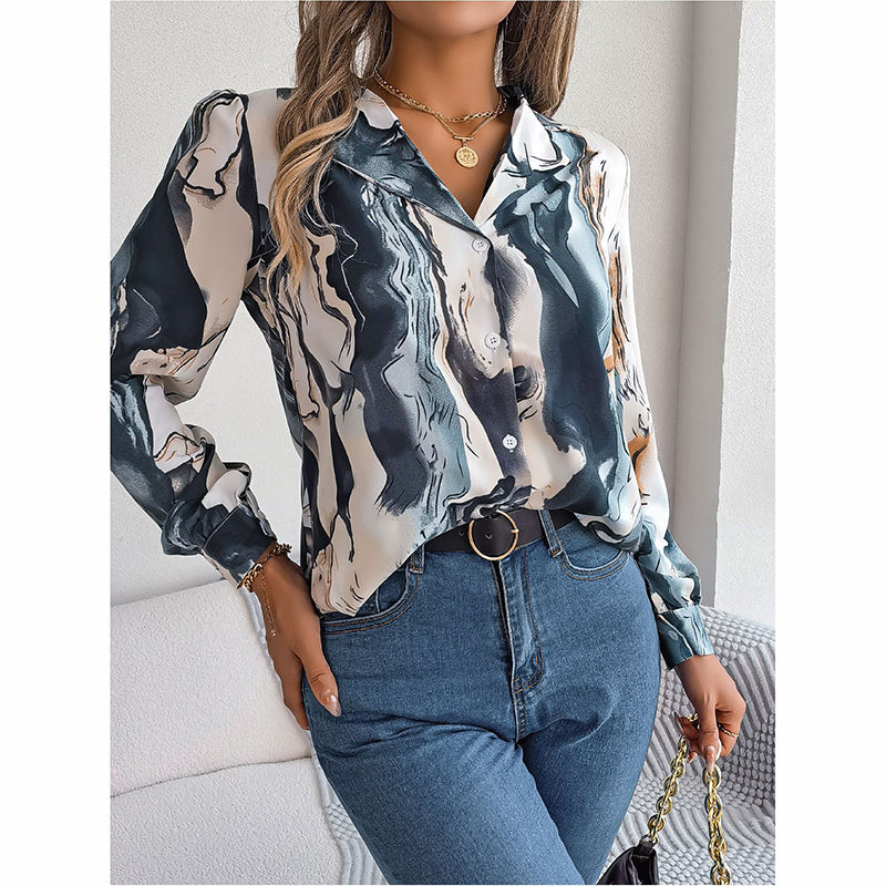 Women Fashion Button Down Shirts V