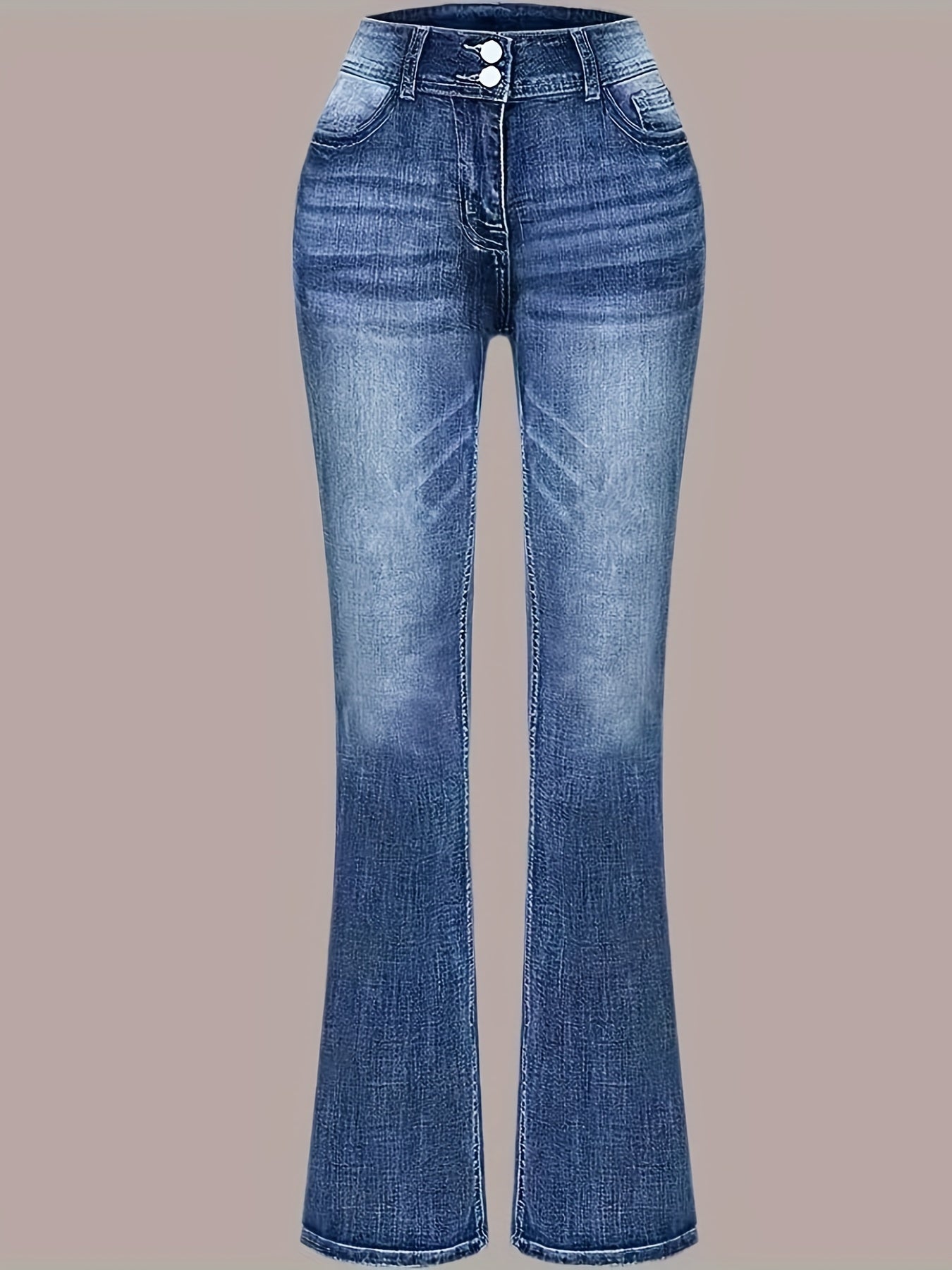 Embroidered Bell Bottom Jeans