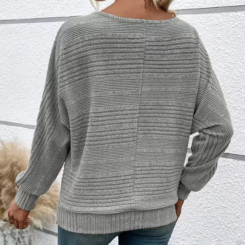 Batwing Sleeve Half - Zip Top – Minimal Elegance | The Simple Co – Practical cottage, minimalist style, quiet luxury aesthetic, modern essential – The Simple Co.