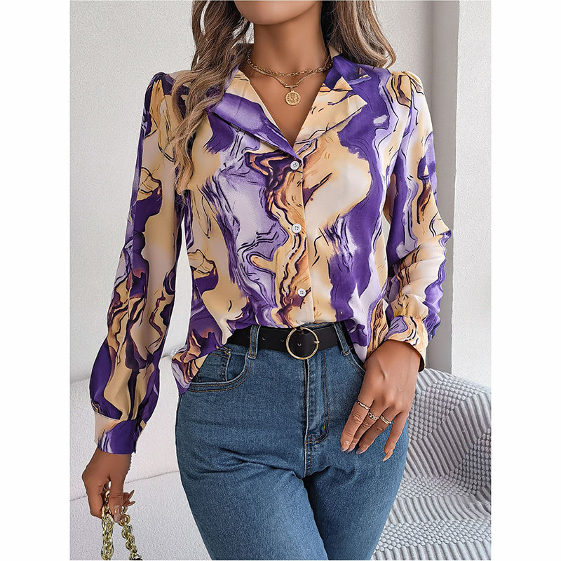 Women Fashion Button Down Shirts V