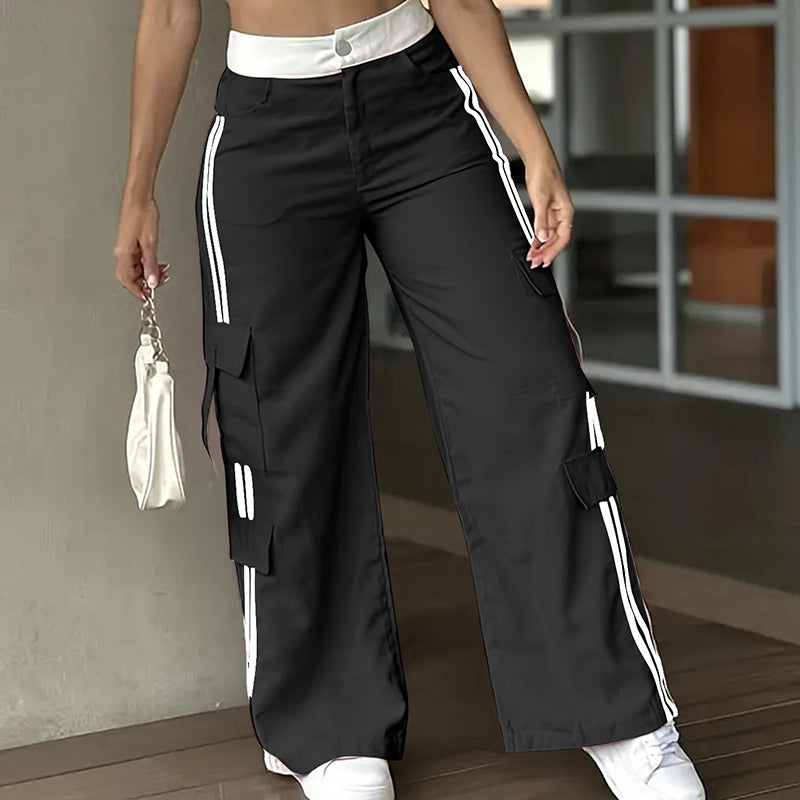 Women's Striped Straight Leg Pants