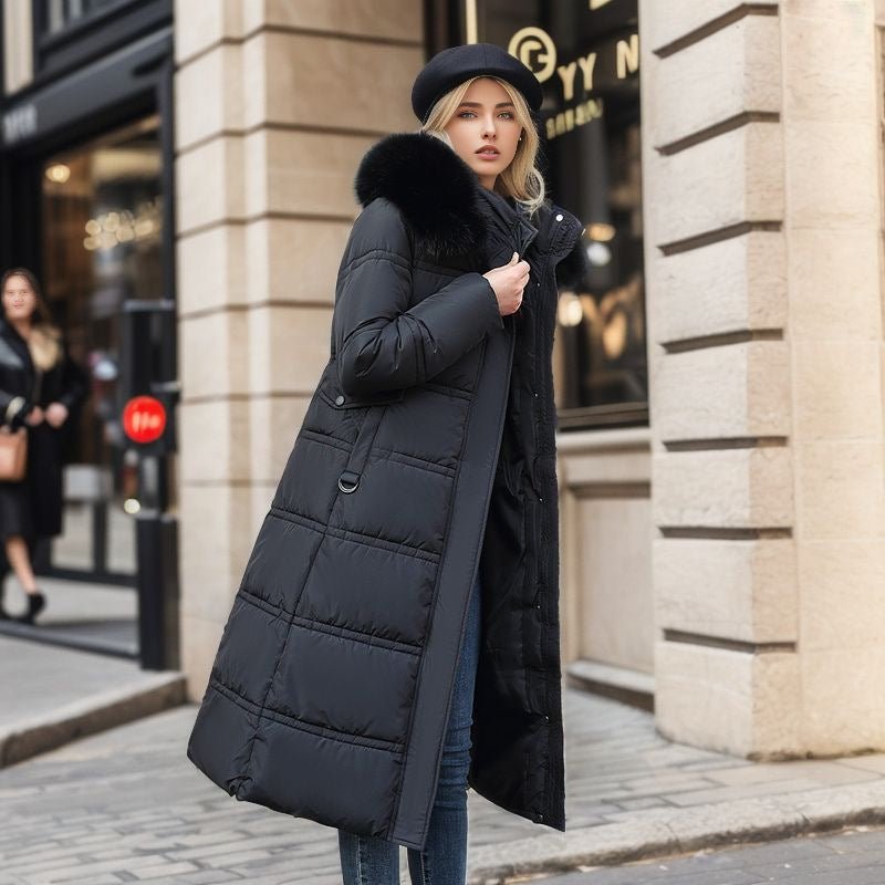 Belted Winter Coat with Fur – Minimal Elegance | The Simple Co – Apparel & Accessories > Clothing > Outerwear > Coats & Jackets, minimalist style, quiet luxury aesthetic, modern essential – The Simple Co.