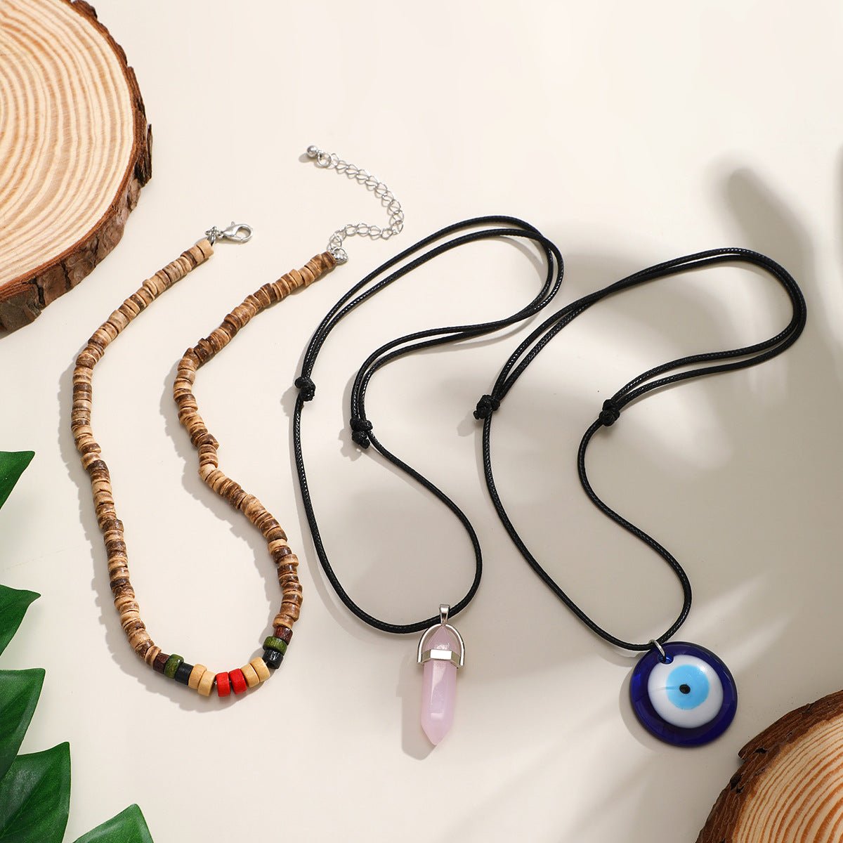 Boho Evil Eye Layered Necklace – Y2K Beaded Summer Jewelry | The Simple Co. – Necklaces (Minimalist / Statement / Unis, minimalist style, quiet luxury aesthetic, modern essential – The Simple Co.
