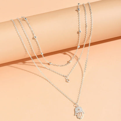 Boho Minimal Layered Necklace with Hamsa Pendant – Elegant Everyday Jewelry | The Simple Co. – Necklaces (Minimalist / Statement / Unis, minimalist style, quiet luxury aesthetic, modern essential – The Simple Co.
