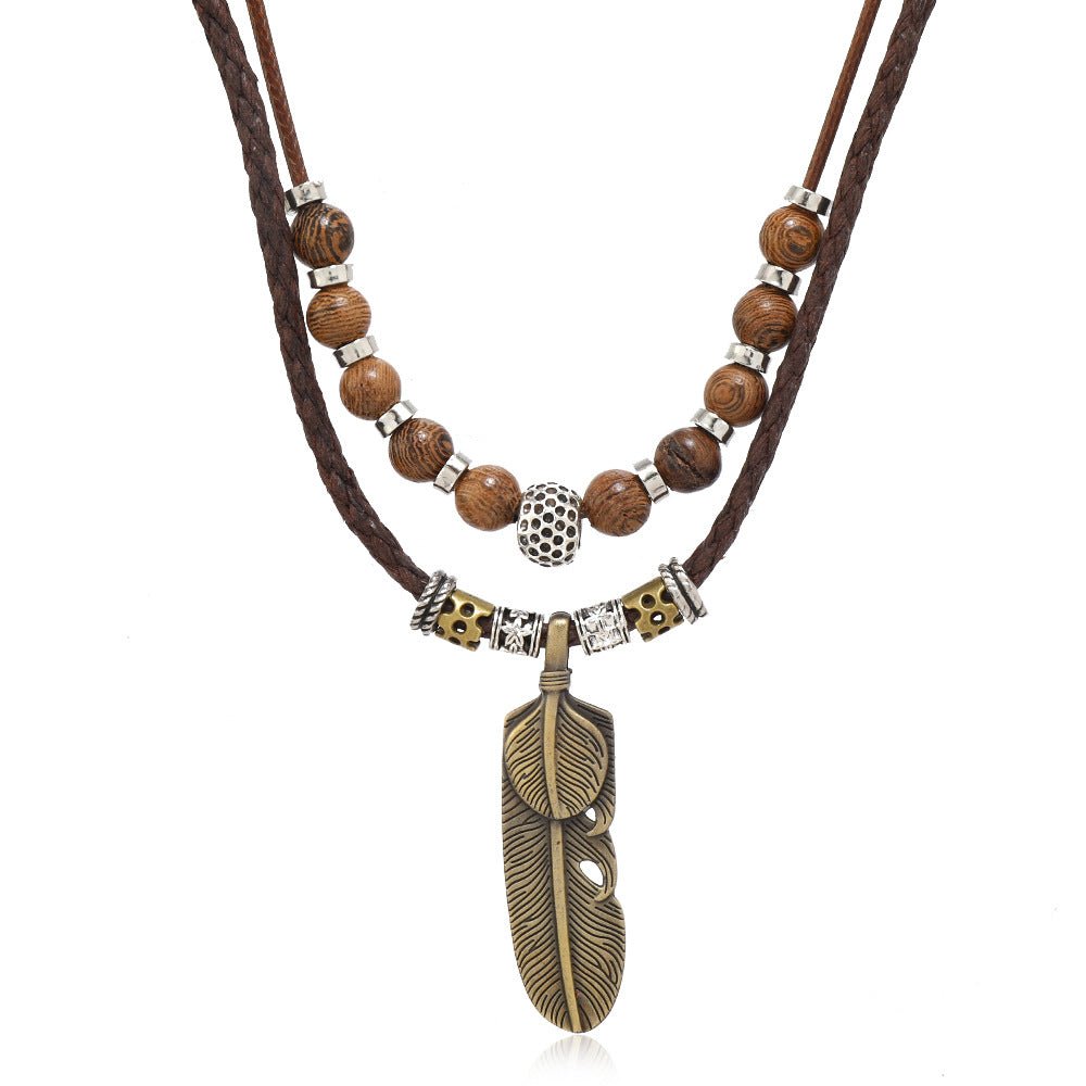 Boho Multi - Layer Beaded Necklace – Vintage Butterfly Pendant | The Simple Co. – Necklaces (Minimalist / Statement / Unis, minimalist style, quiet luxury aesthetic, modern essential – The Simple Co.
