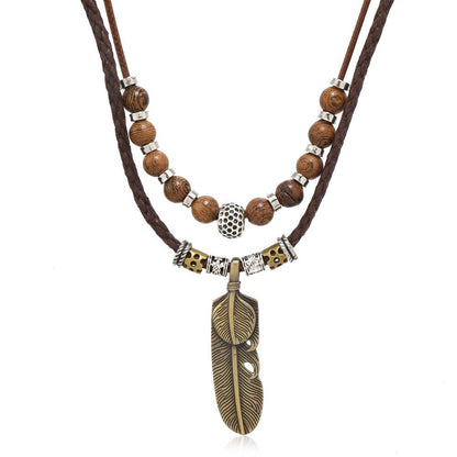 Boho Multi - Layer Beaded Necklace – Vintage Butterfly Pendant | The Simple Co. – Necklaces (Minimalist / Statement / Unis, minimalist style, quiet luxury aesthetic, modern essential – The Simple Co.