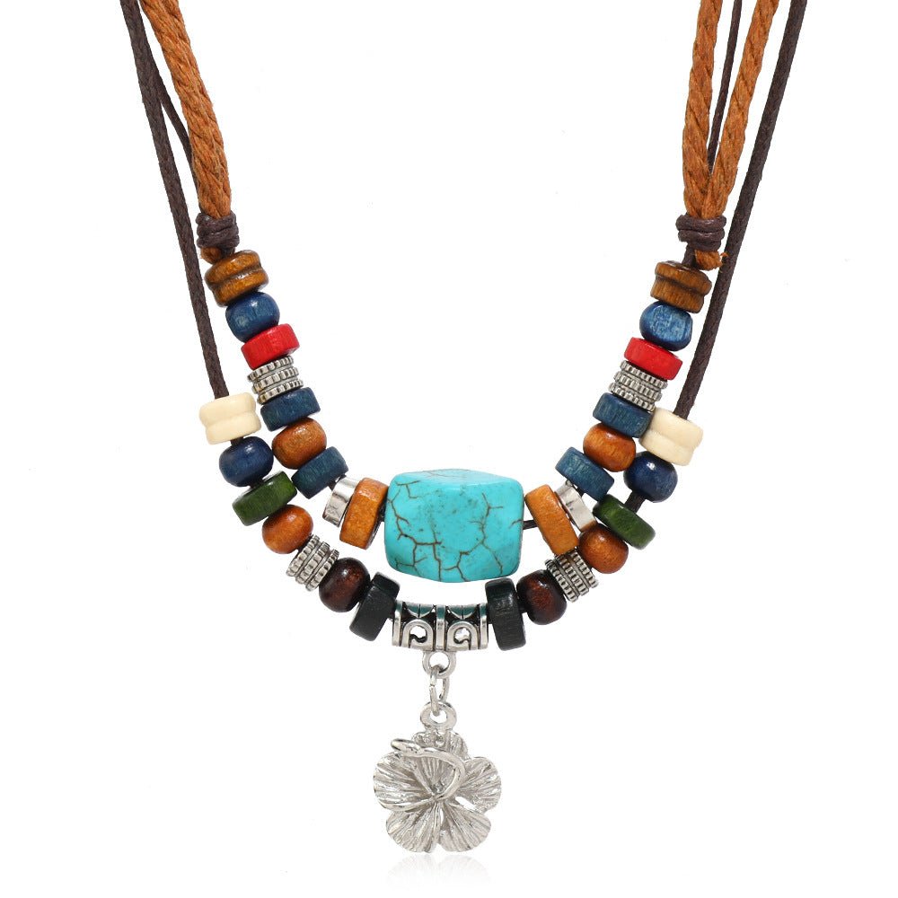 Boho Multi - Layer Beaded Necklace – Vintage Butterfly Pendant | The Simple Co. – Necklaces (Minimalist / Statement / Unis, minimalist style, quiet luxury aesthetic, modern essential – The Simple Co.