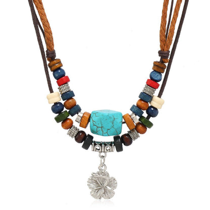 Boho Multi - Layer Beaded Necklace – Vintage Butterfly Pendant | The Simple Co. – Necklaces (Minimalist / Statement / Unis, minimalist style, quiet luxury aesthetic, modern essential – The Simple Co.